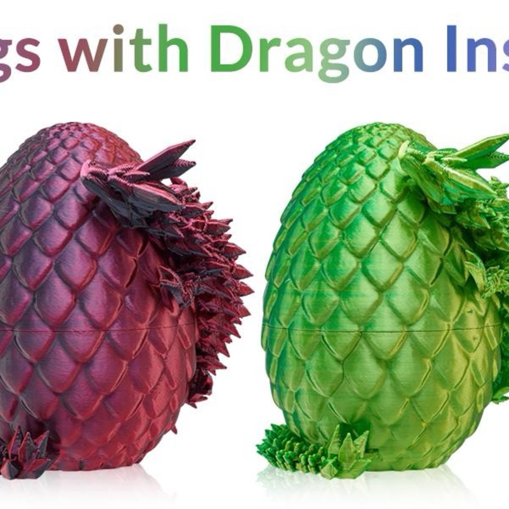 4 Dragon Eggs with dragon inside